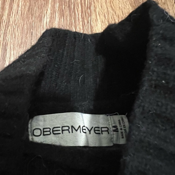 Obermeyer Black and Gray Cowl Turtleneck Sweater - Picture 6 of 8